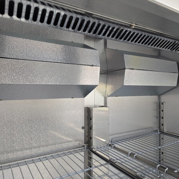 New B Grade Polar Upright Double Door Fridge 1200 Litre White CC663 For Sale