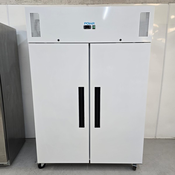 New B Grade Polar Upright Double Door Fridge 1200 Litre White CC663 For Sale