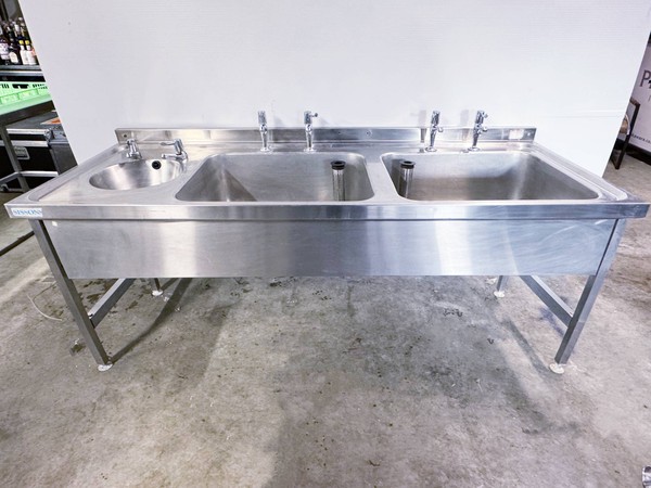 Freestanding triple bowl sink for sale