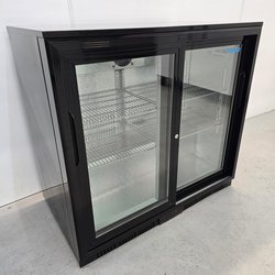 Glass door bottle fridge