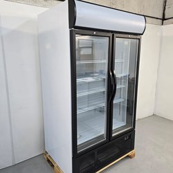 New B Grade Tefcold Double Glass Door Display Fridge 875L FSC1950H For Sale