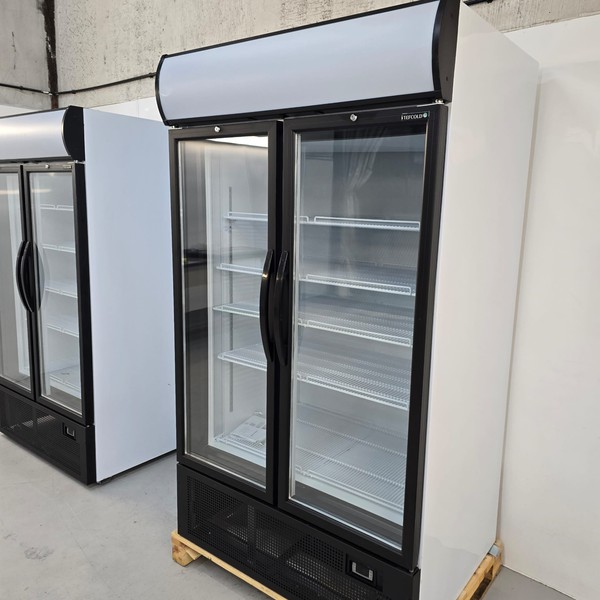 New B Grade Tefcold Double Glass Door Display Fridge 875L FSC1950H For Sale New B Grade Tefcold Double Glass Door Display Fridge 875L FSC1950H For Sale