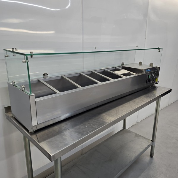 New B Grade Polar Countertop Pizza Topping Prep Fridge 7x 1/4GN G609 For Sale New B Grade Polar Countertop Pizza Topping Prep Fridge 7x 1/4GN G609 For Sale