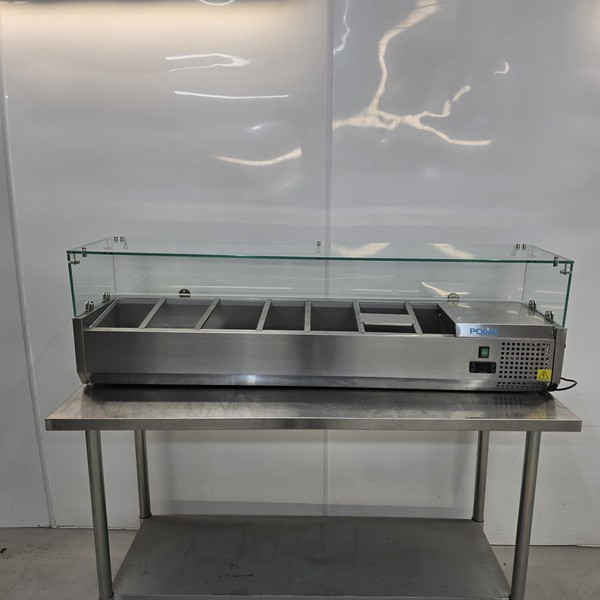 New B Grade Polar Countertop Pizza Topping Prep Fridge 7x 1/4GN G609 For Sale New B Grade Polar Countertop Pizza Topping Prep Fridge 7x 1/4GN G609 For Sale