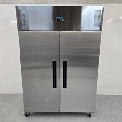 Stainless steel double door freezer