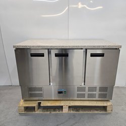 Three door prep fridge