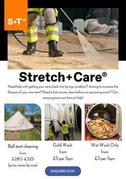 Stretch + Care Marquee cleaning