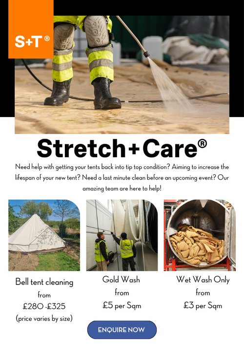 Stretch + Care Marquee cleaning