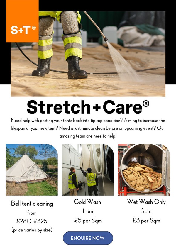 Stretch + Care Marquee cleaning