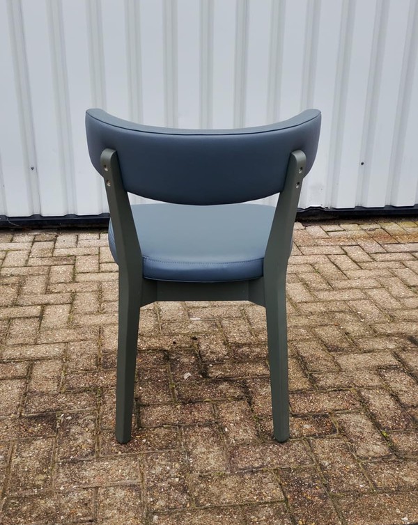 Unused Blue Padded Cafe Chairs