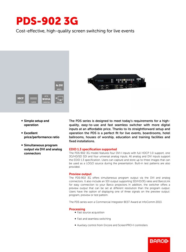 Secondhand Barco Data Switcher