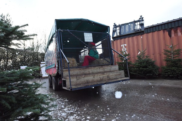 Secondhand Steel Upright and Roof Frame with Trailer Steps and Gate For Sale