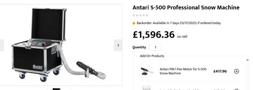 Antari Snow Machine For Sale