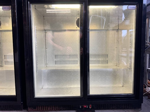 Glass door bottle fridge