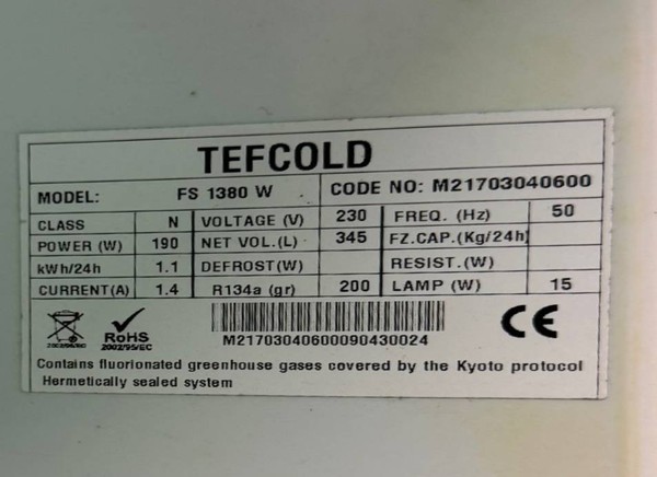 Tefcold FS1380 W wine fridge for sale Tefcold FS1380 W wine fridge for sale