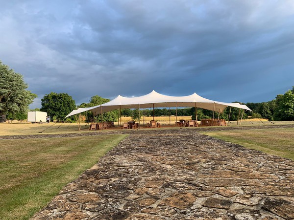 10.5m x 20m white stretch tent - Freeform 10.5m x 20m white stretch tent - Freeform