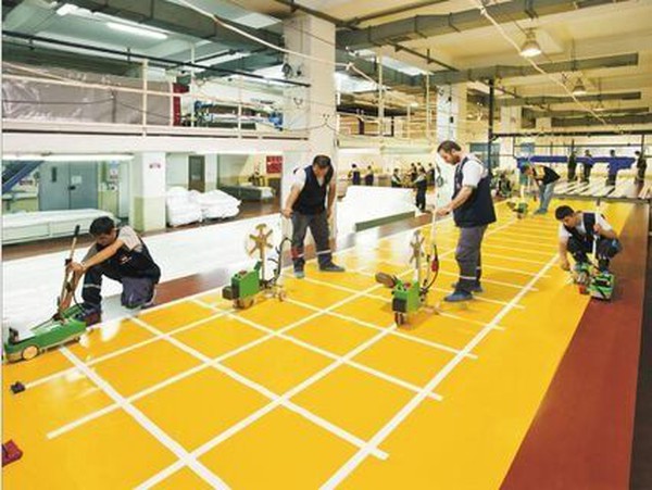 Leister welders in use