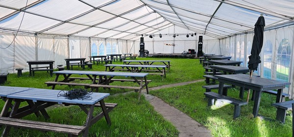 12m Roder HTS frame marquee for sale