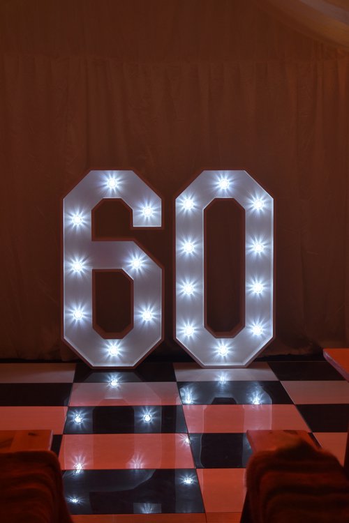 Secondhand LED Light Up Numbers in White For Sale