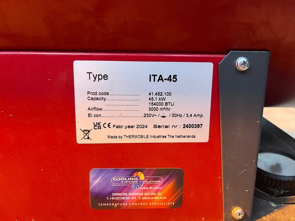 Secondhand Thermobile ITA.45 Heater with Belly Tank and External Barrel For Sale Secondhand Thermobile ITA.45 Heater with Belly Tank and External Barrel For Sale