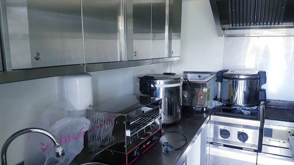 Stainless steel catering trailer