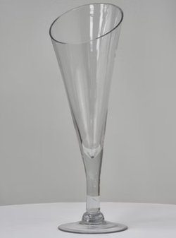12x Cone Shaped Glass Vase For Sale