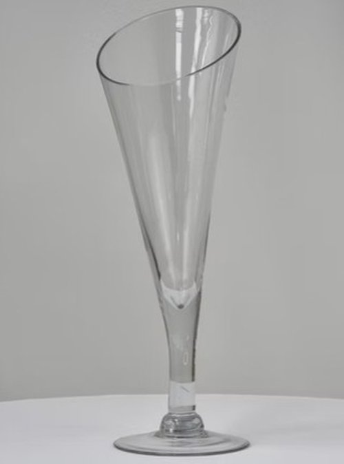 12x Cone Shaped Glass Vase For Sale