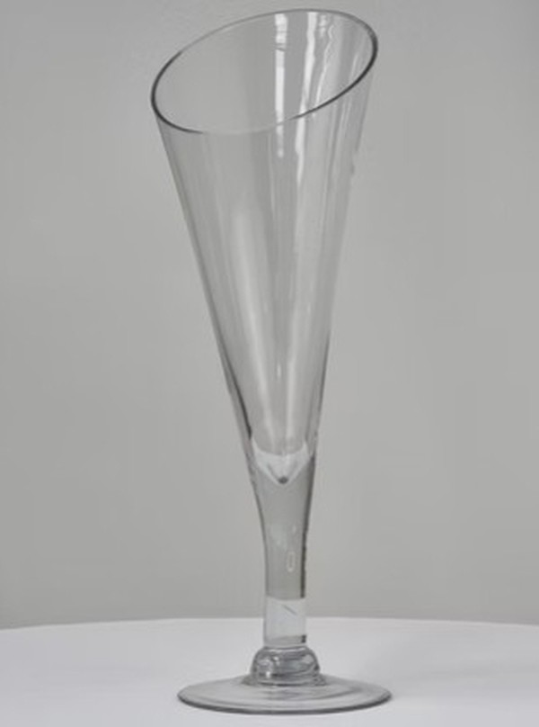 12x Cone Shaped Glass Vase For Sale