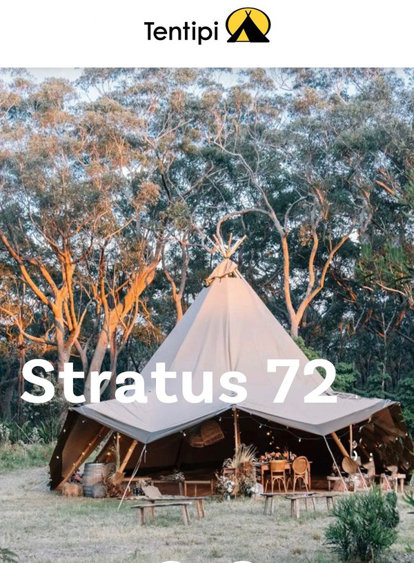 Tipi for hire - Dry hire - Self erection