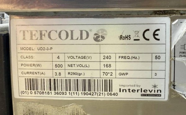 Tefcold UD2-3 Double Drawer Fridge