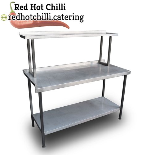 1.5m Stainless Steel Table With Gantry Shelf