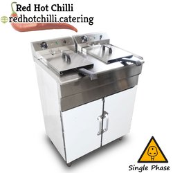 Twin tank electric fryer
