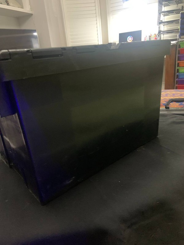 Black catering boxes