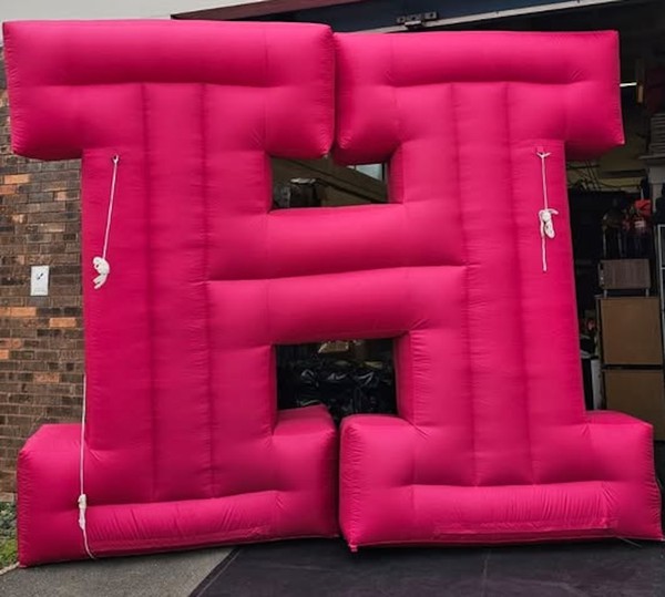Pink Inflatable Letter H
