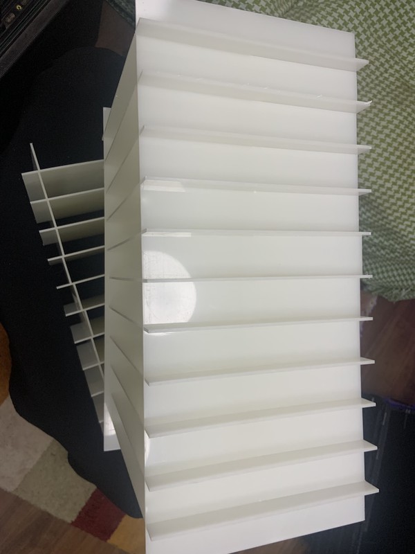 sets of White Perspex Box Dividers