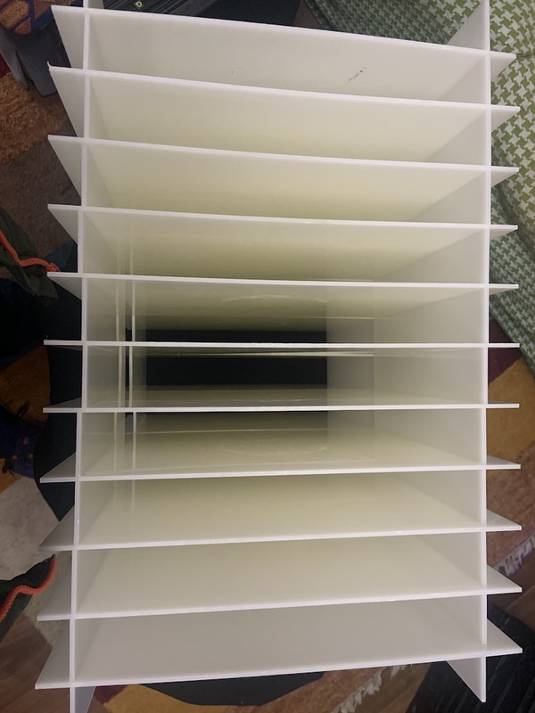 White Perspex Box Dividers sets