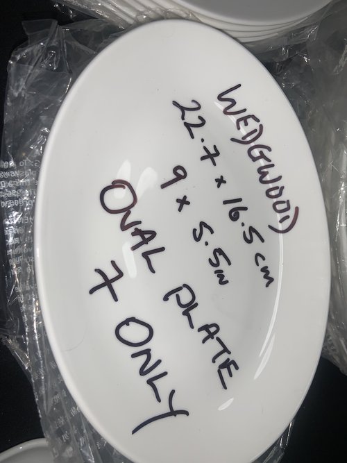 White wedgwood oval platter