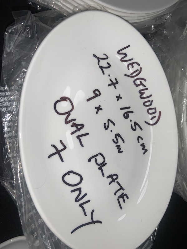 White wedgwood oval platter