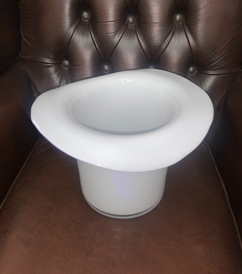 Glass Top Hat Ice Bucket For Sale