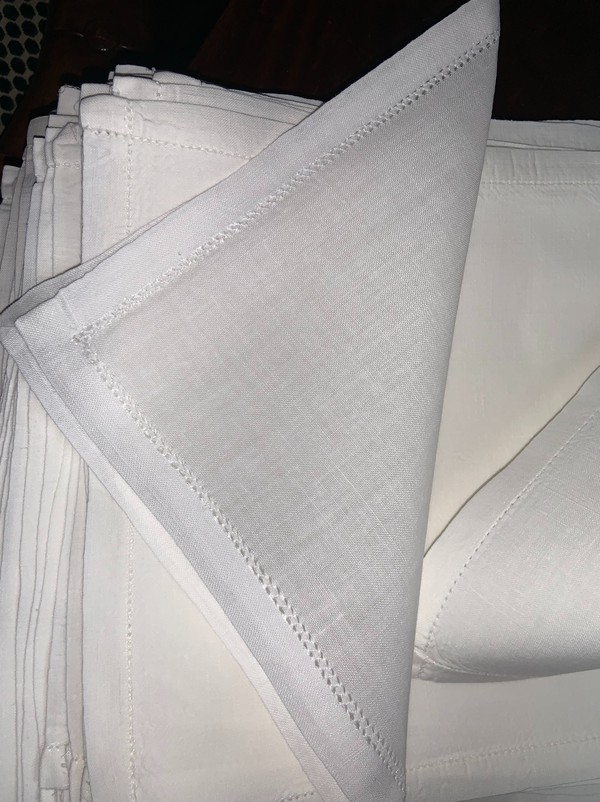 Secondhand White Pinhole Napkins