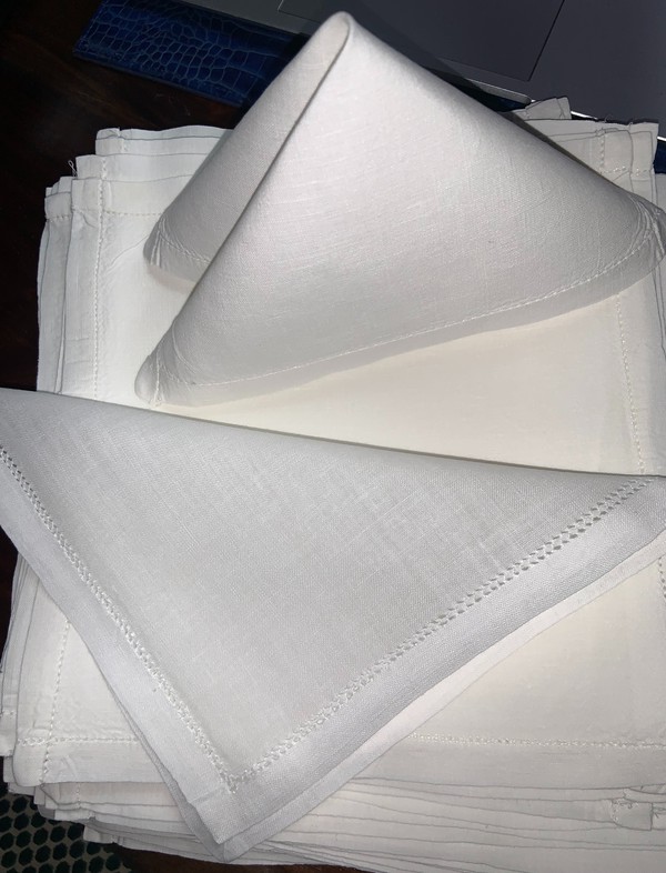 White Pinhole Napkins