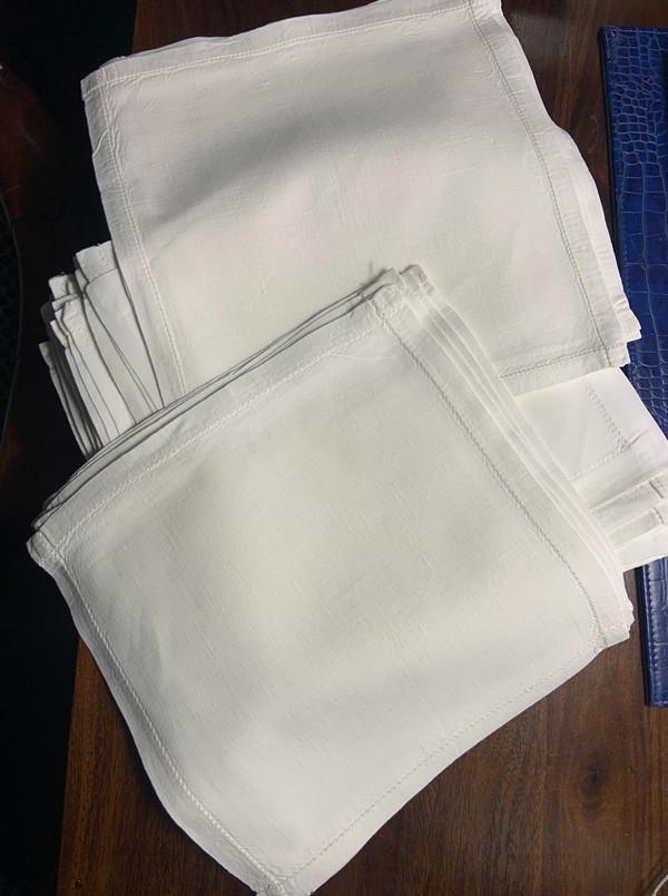 White Pinhole Napkins For Sale