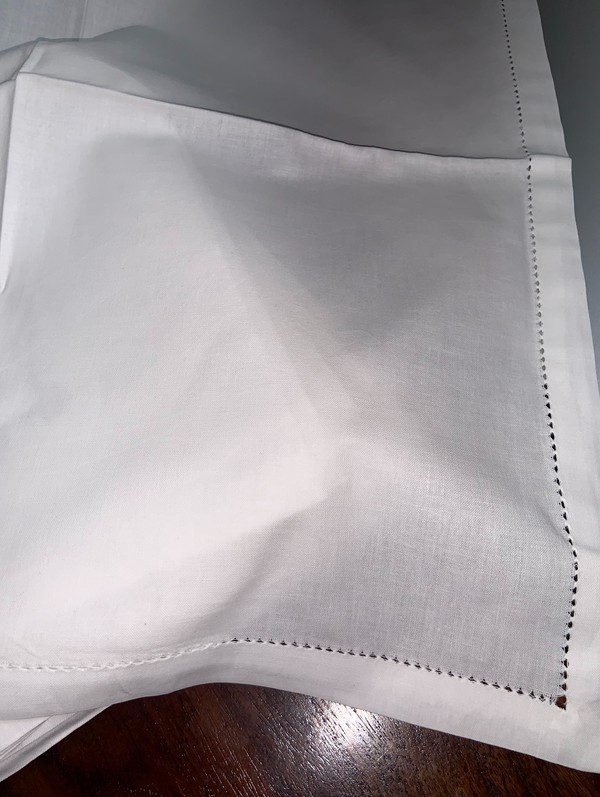 Used White Hempstitched Napkin