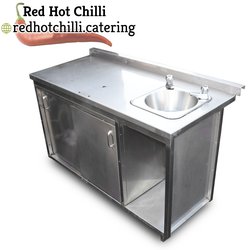 Stainless steel cupboard / sink