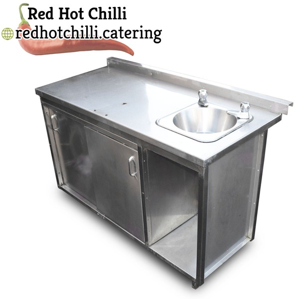 Stainless steel cupboard / sink