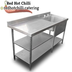 Stainless steel single sink free standing