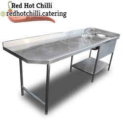 2.6m Stainless Steel Sink Unit