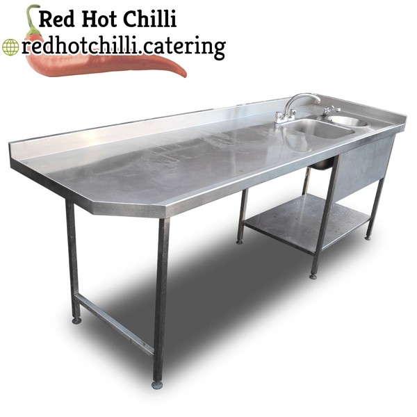 2.6m Stainless Steel Sink Unit