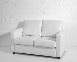 White Monaco 2 Seater Sofa For Sale