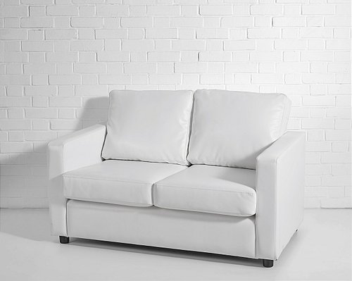White Monaco 2 Seater Sofa For Sale